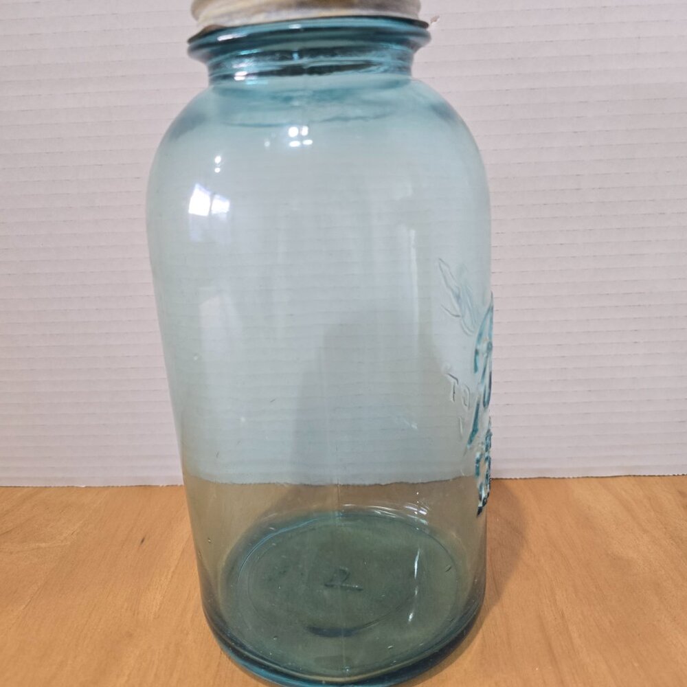 Vintage Blue Ball‎ Perfect Mason Jar Half Gallon Zinc Lid #9 (1923-1933) - Picture 2 of 6